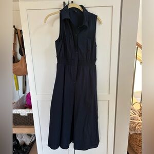 Talbots Navy Cotton Sleeveless Dress
